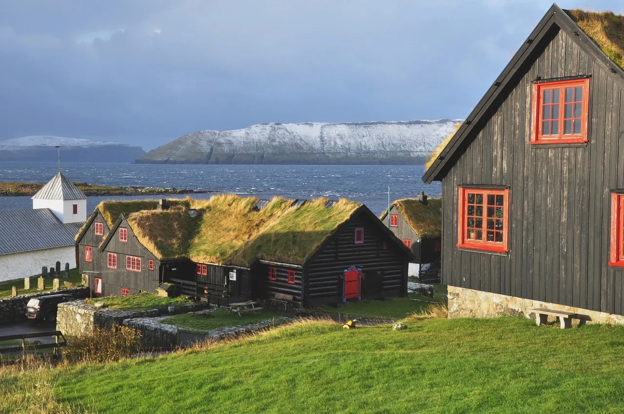 Kirkjubøur, Village in Faroe Islands, Kingdom of Denmark